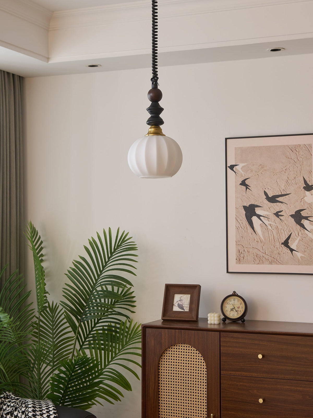 Suspension Margelle en bois et verre – vue 30