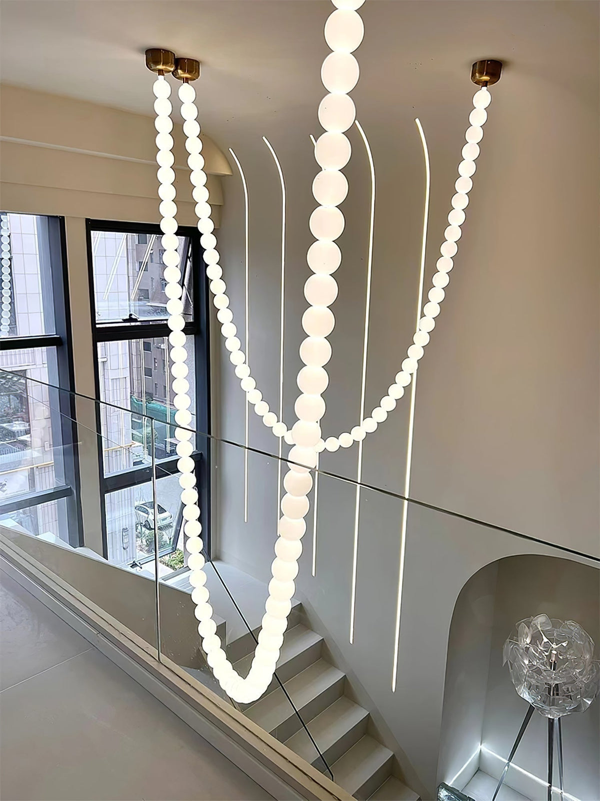 Lustre Cumulus en laiton – vue 40