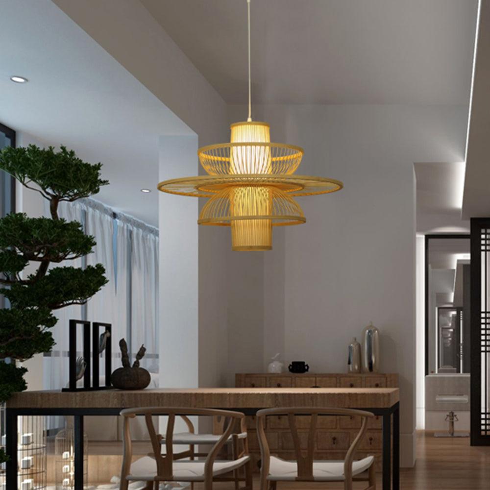 Suspension Tamaris en bambou – vue 21
