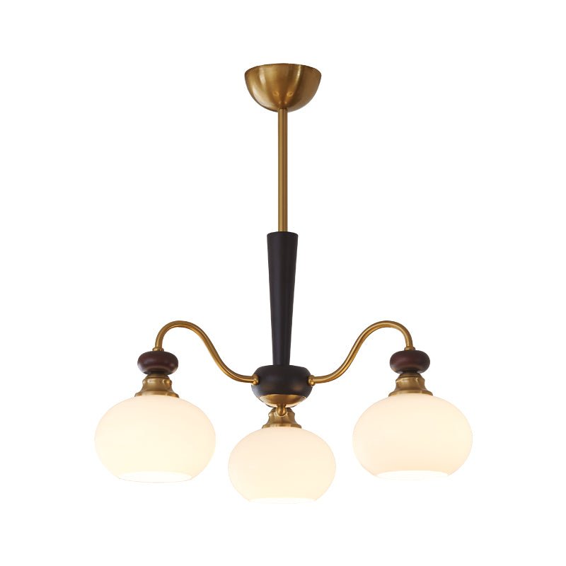Lustre Hermine en verre et bois – vue 19