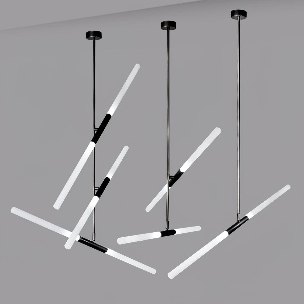 Suspension Renoncule en verre et aluminium – vue 15