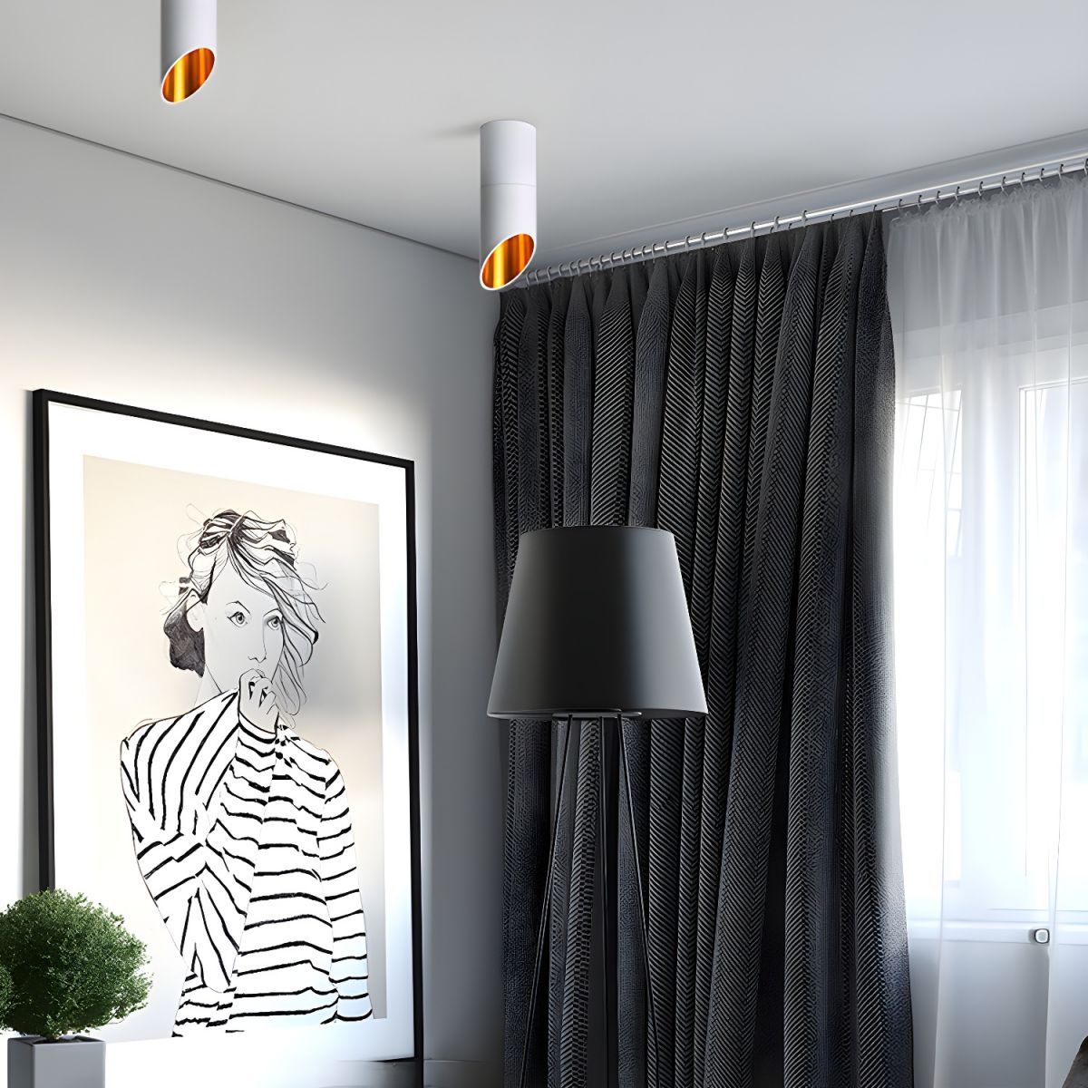 Plafonnier Nérée en aluminium – vue 24