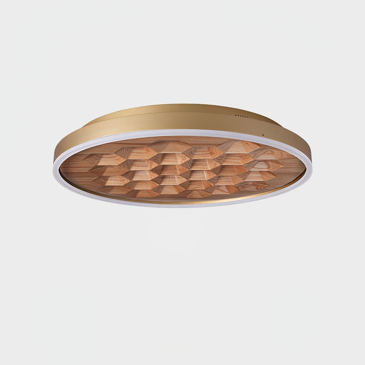 Plafonnier Bréhat en bois et métal – vue 14