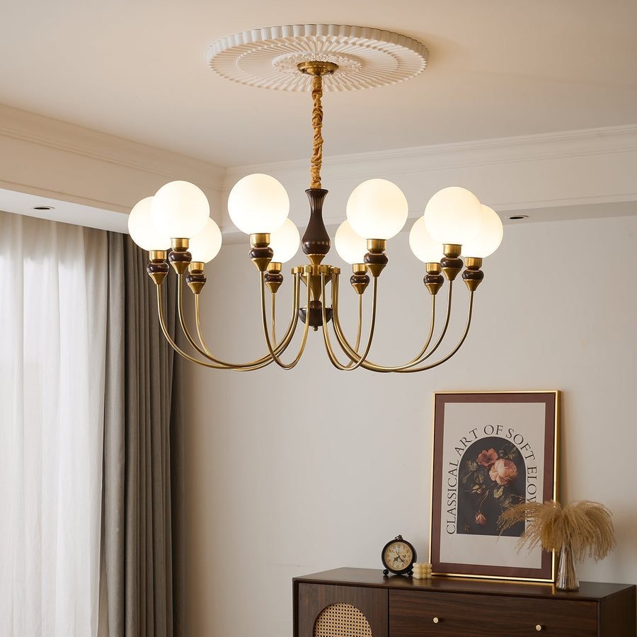 Lustre Firmament en verre et laiton – vue 4