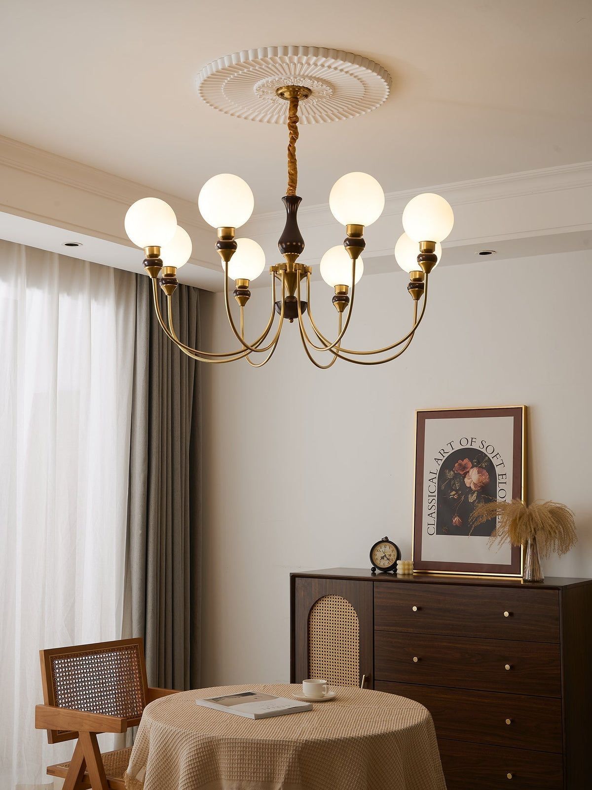 Lustre Firmament en verre et laiton – vue 13