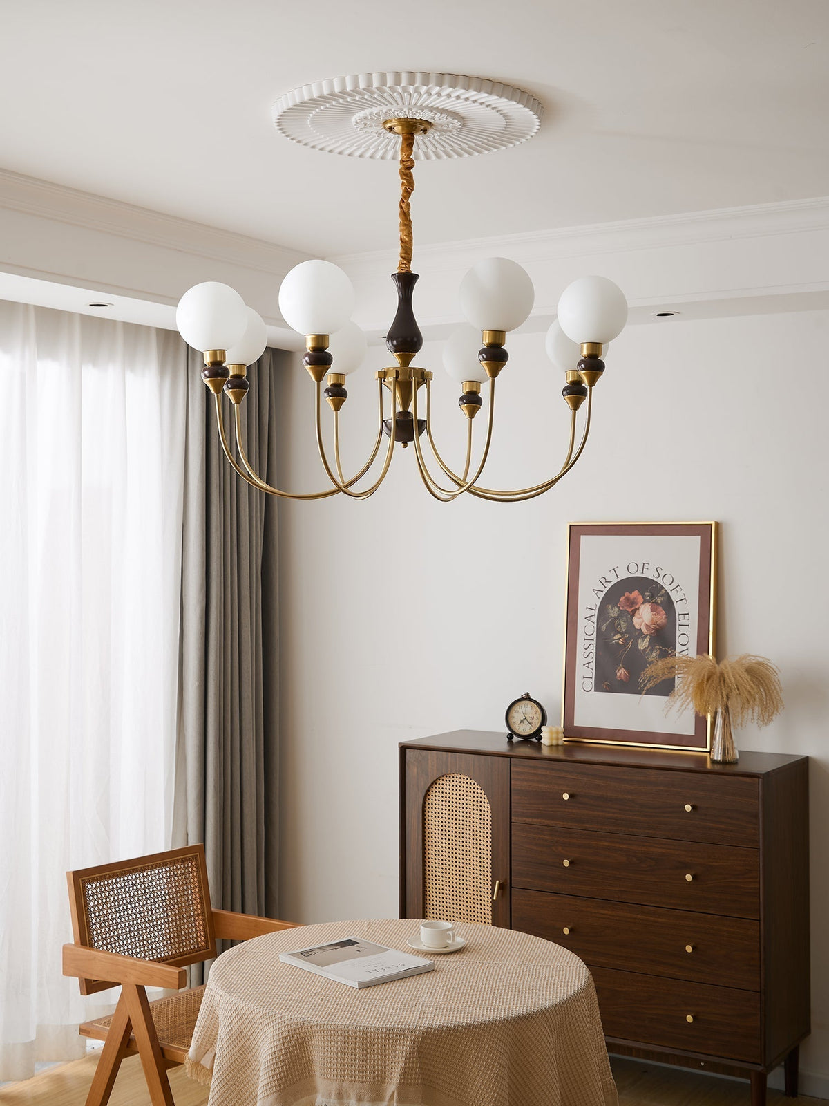 Lustre Firmament en verre et laiton – vue 10