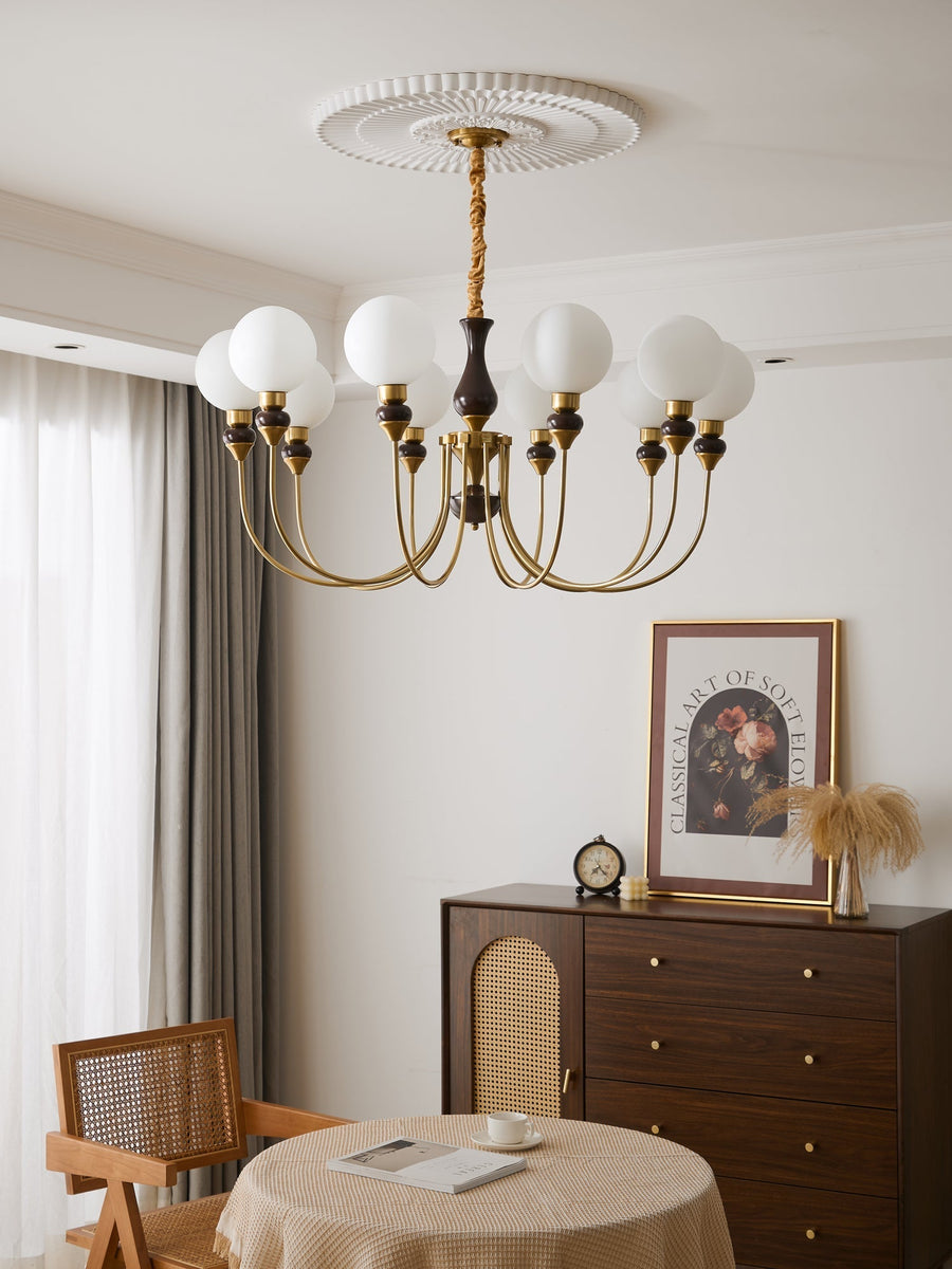 Lustre Firmament en verre et laiton – vue 2