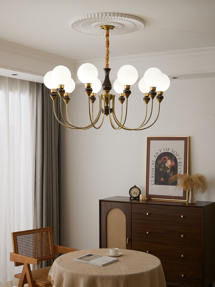 Lustre Firmament en verre et laiton – vue 5