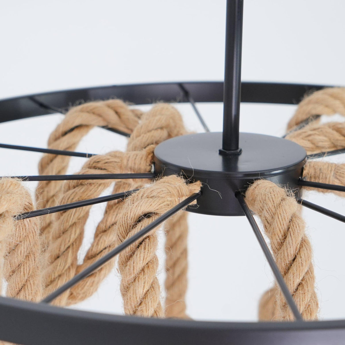 Lustre Suzanne en jute et fer – vue 8