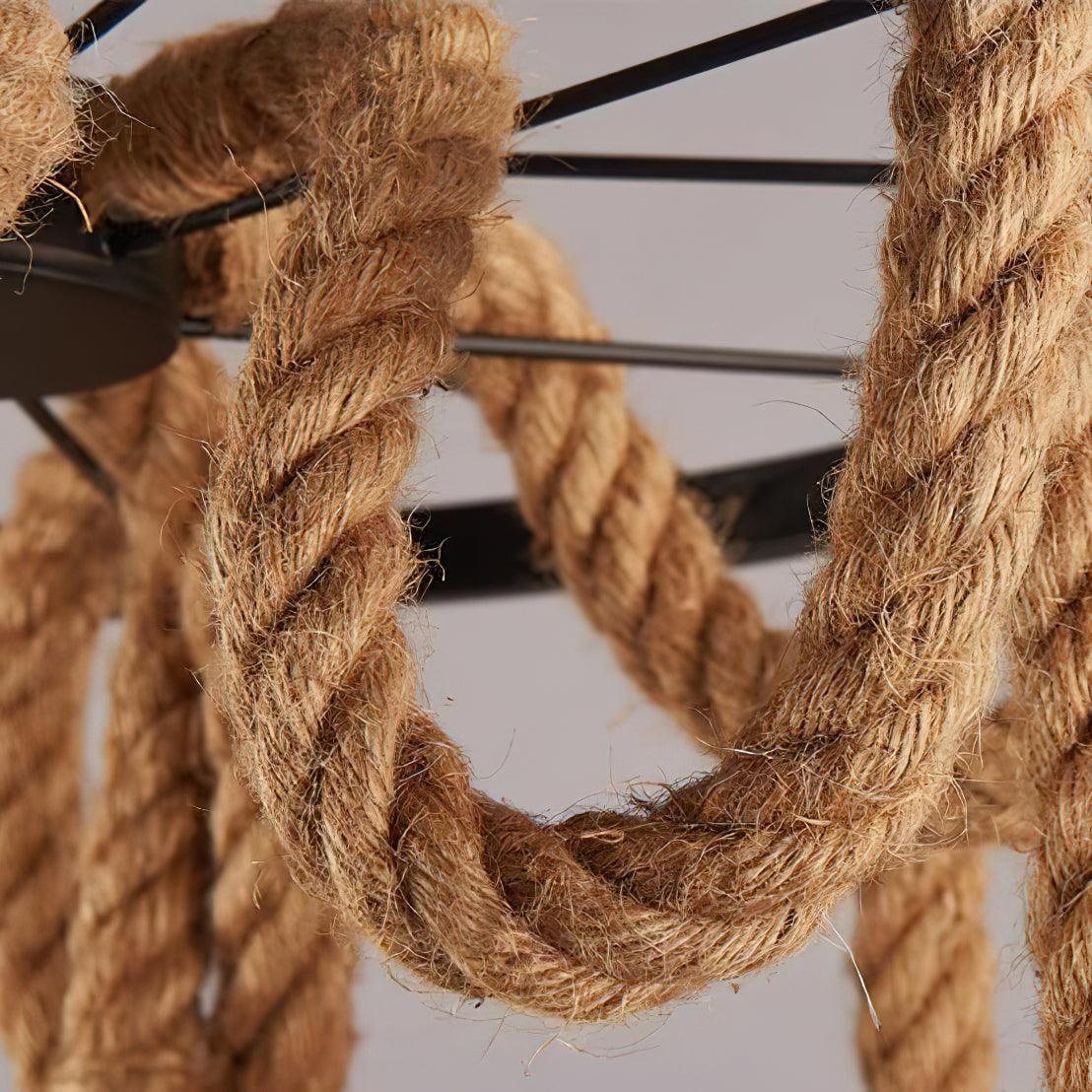 Lustre Suzanne en jute et fer – vue 10