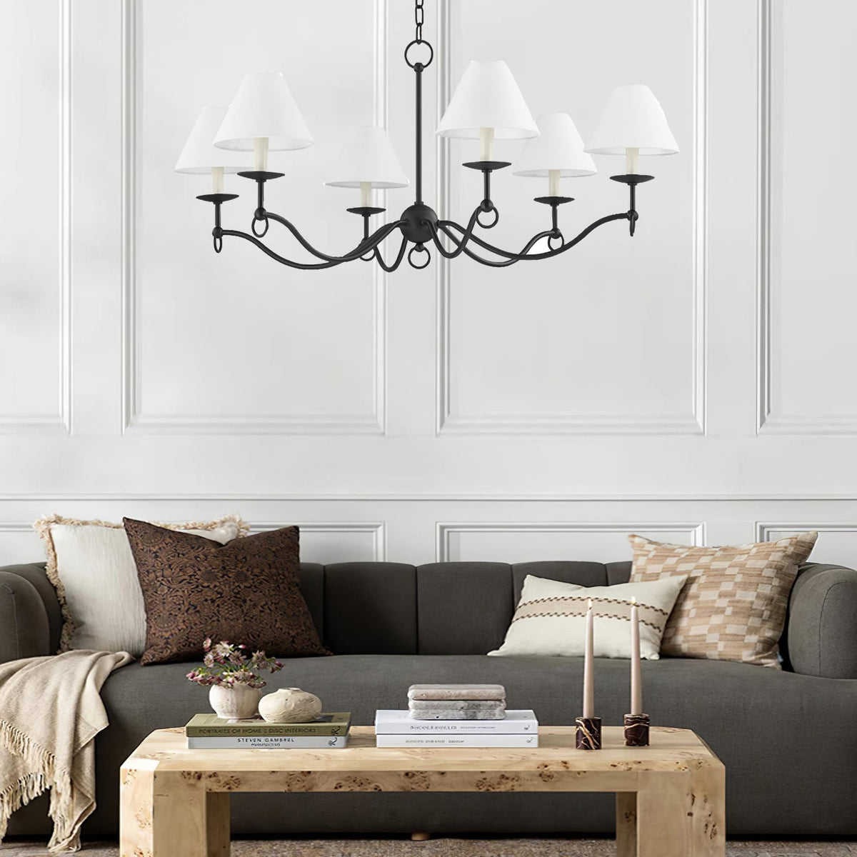Lustre Aria en tissu et métal – vue 7