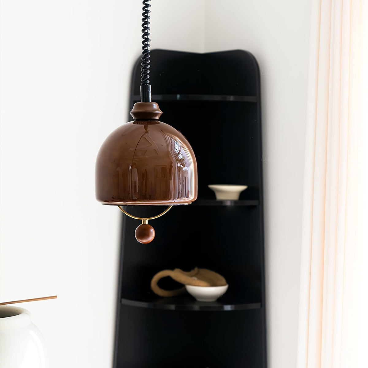 Suspension Topaze en bois et verre – vue 13