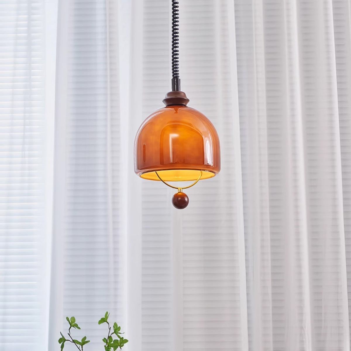 Suspension Topaze en bois et verre – vue 22