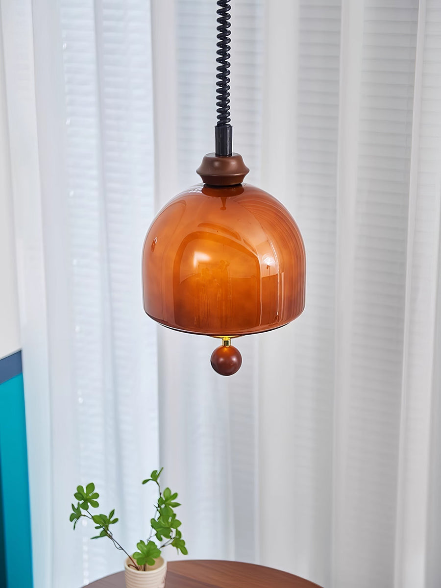 Suspension Topaze en bois et verre – vue 3
