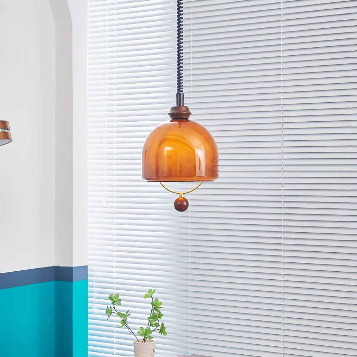 Suspension Topaze en bois et verre – vue 12