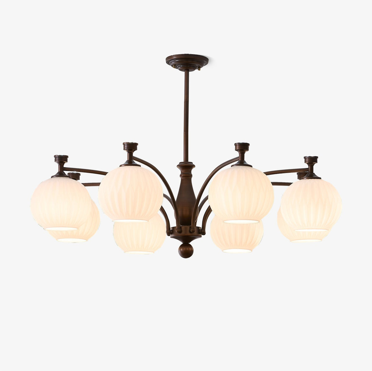 Lustre Menton en verre et métal – vue 6