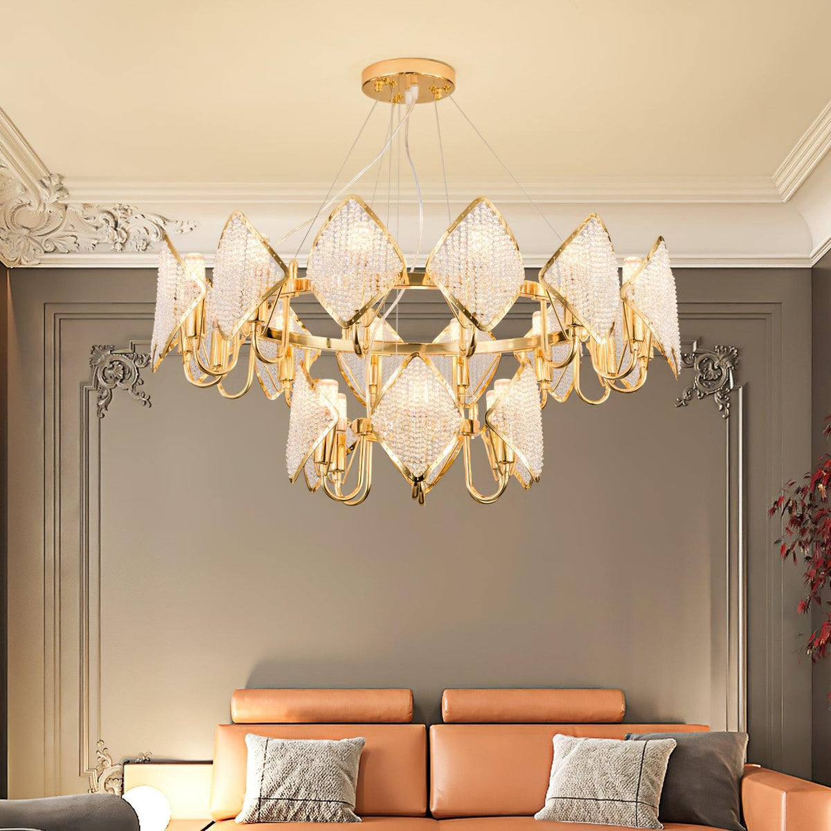 Lustre Clémentine en cristal et fer – vue 36