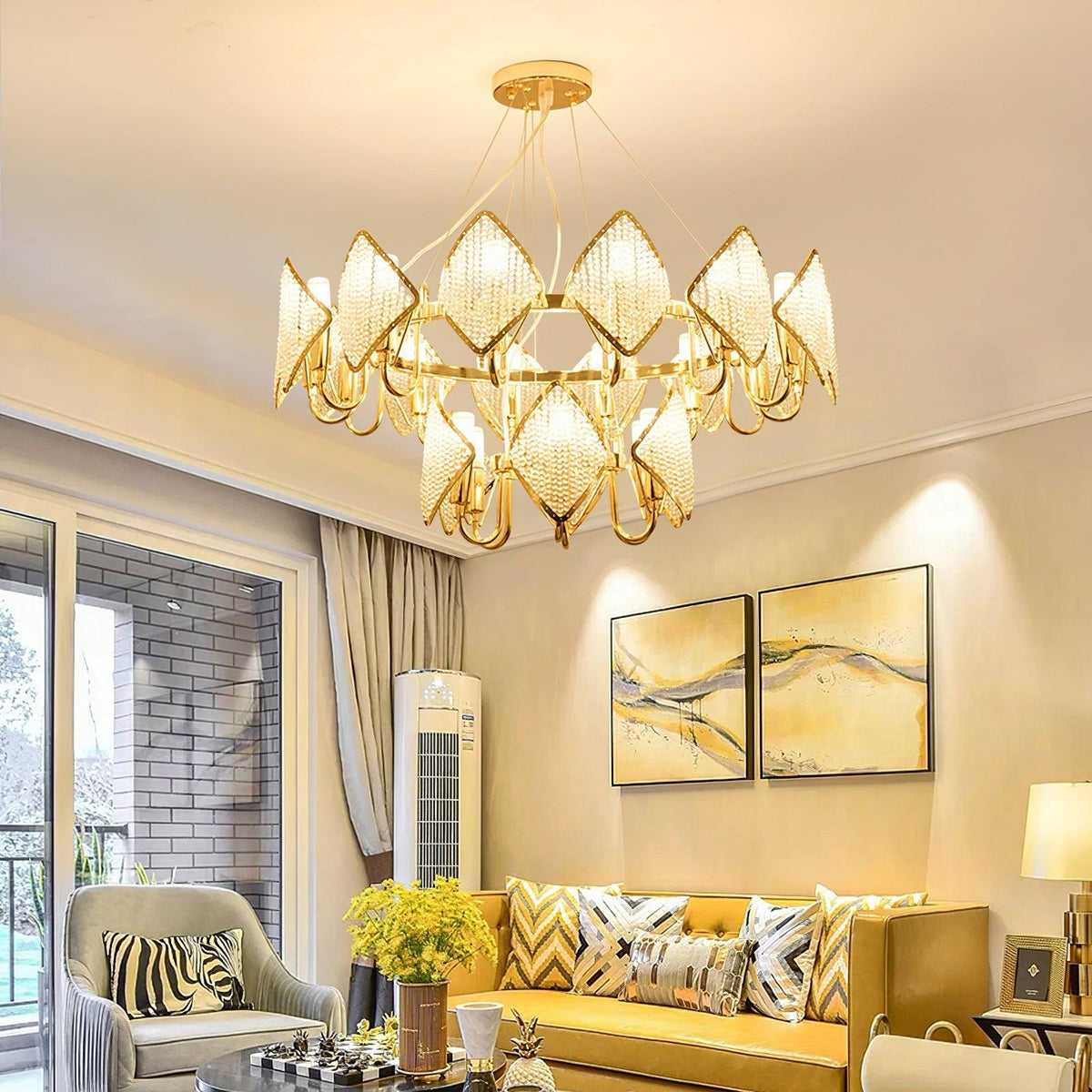 Lustre Clémentine en cristal et fer – vue 12