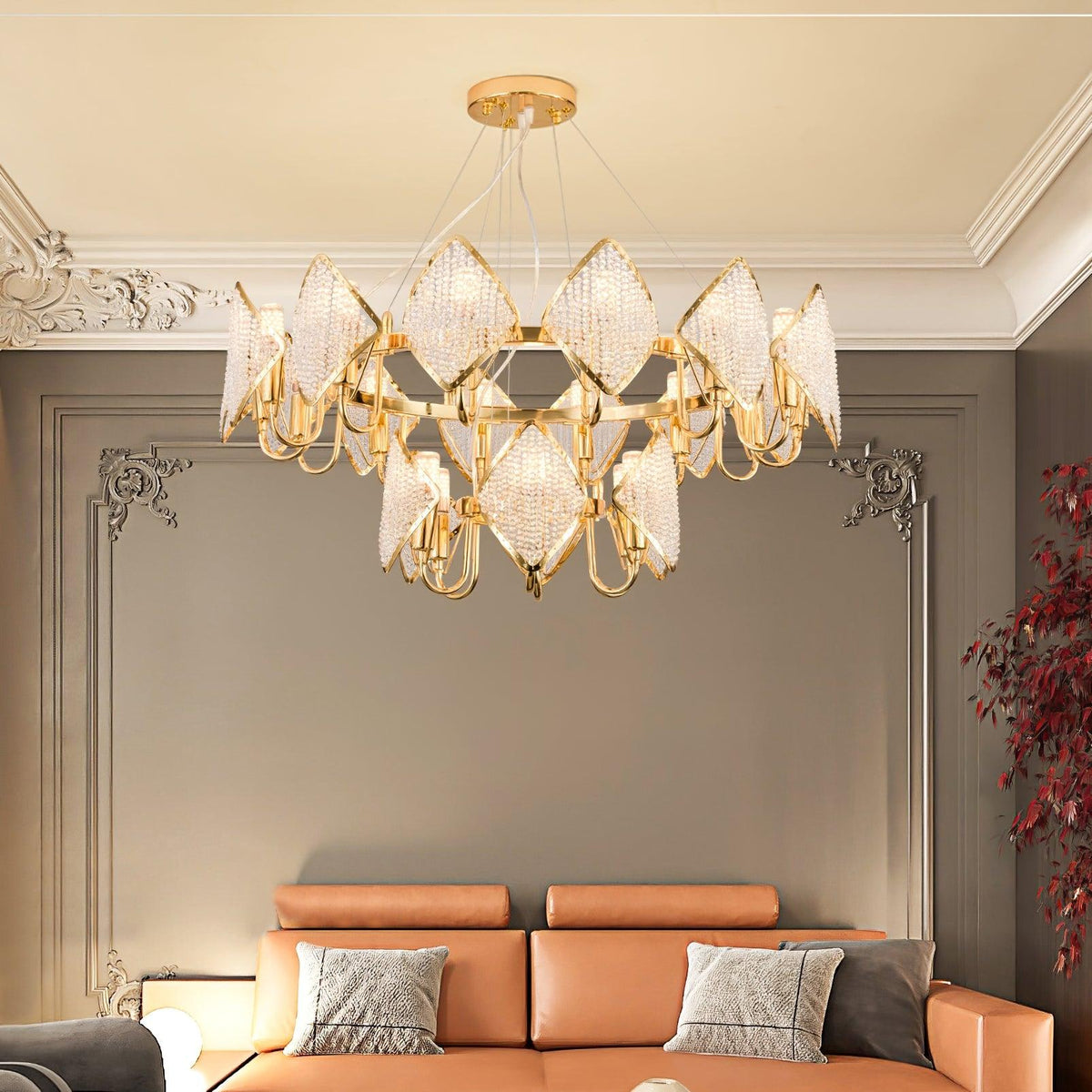 Lustre Clémentine en cristal et fer – vue 38