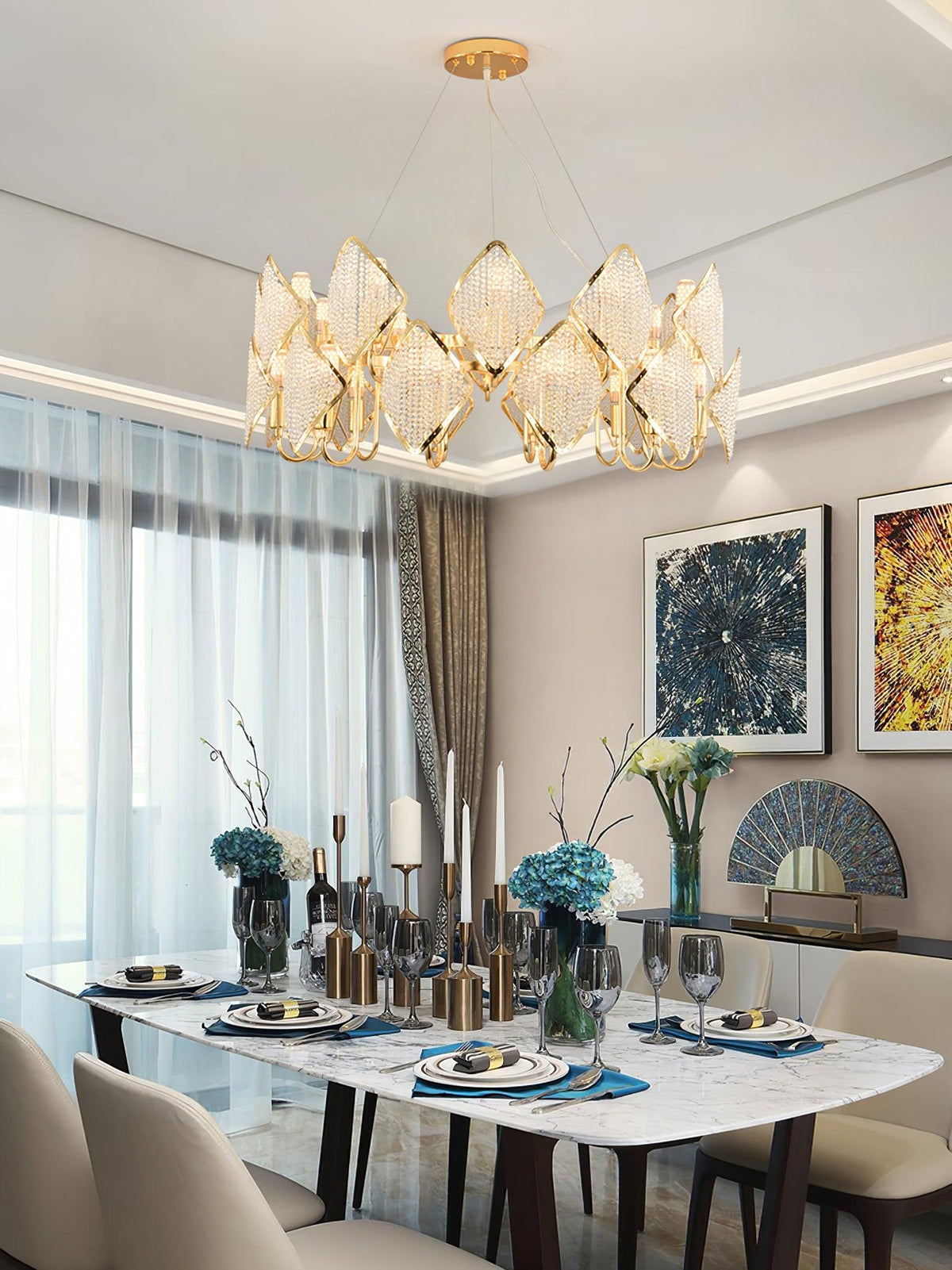 Lustre Clémentine en cristal et fer – vue 40