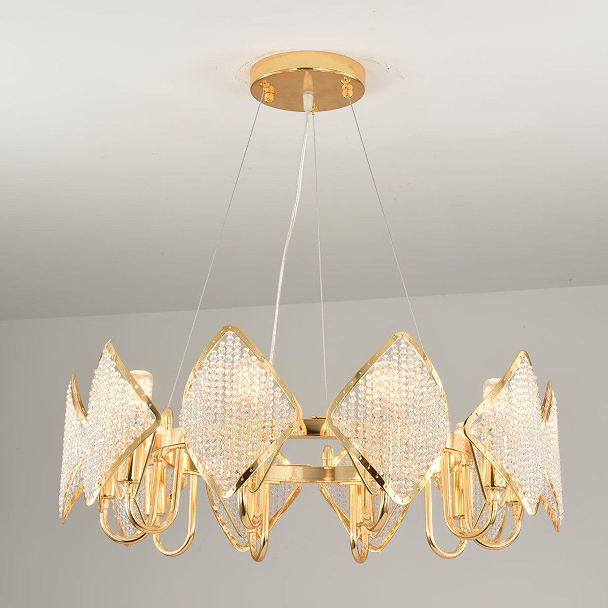 Lustre Clémentine en cristal et fer – vue 15