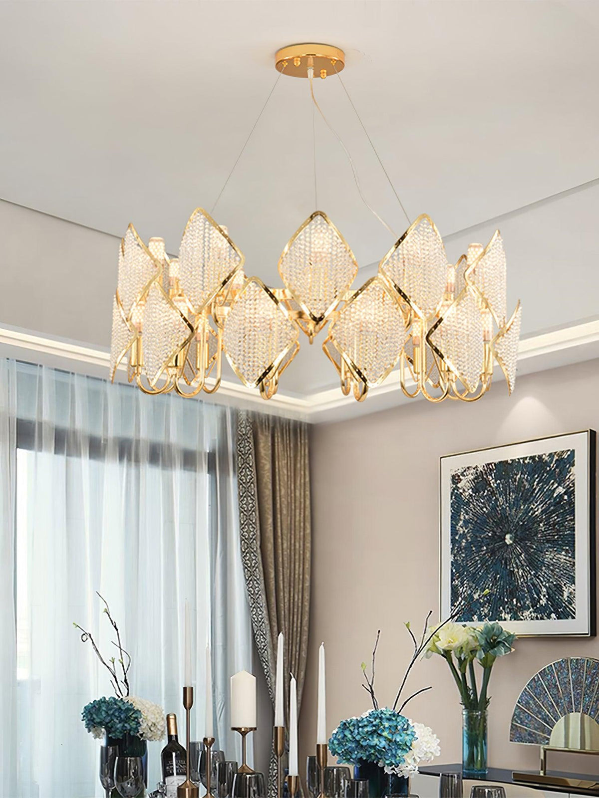 Lustre Clémentine en cristal et fer – vue 41