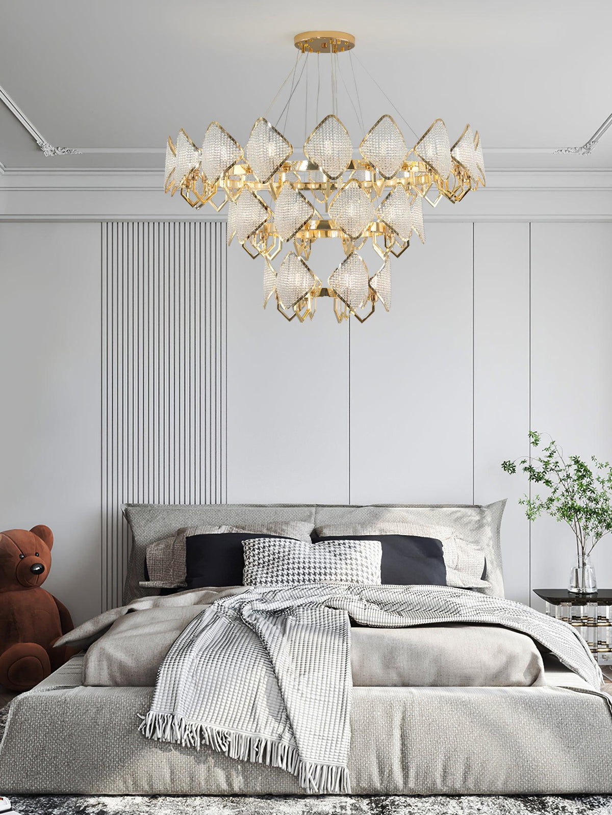 Lustre Clémentine en cristal et fer – vue 5