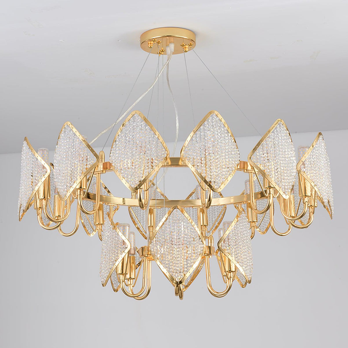 Lustre Clémentine en cristal et fer – vue 19