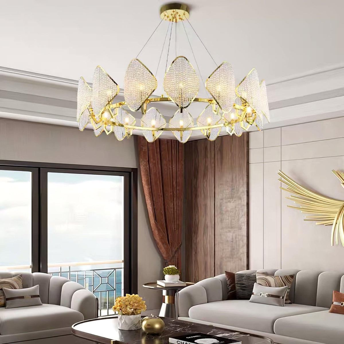Lustre Clémentine en cristal et fer – vue 32