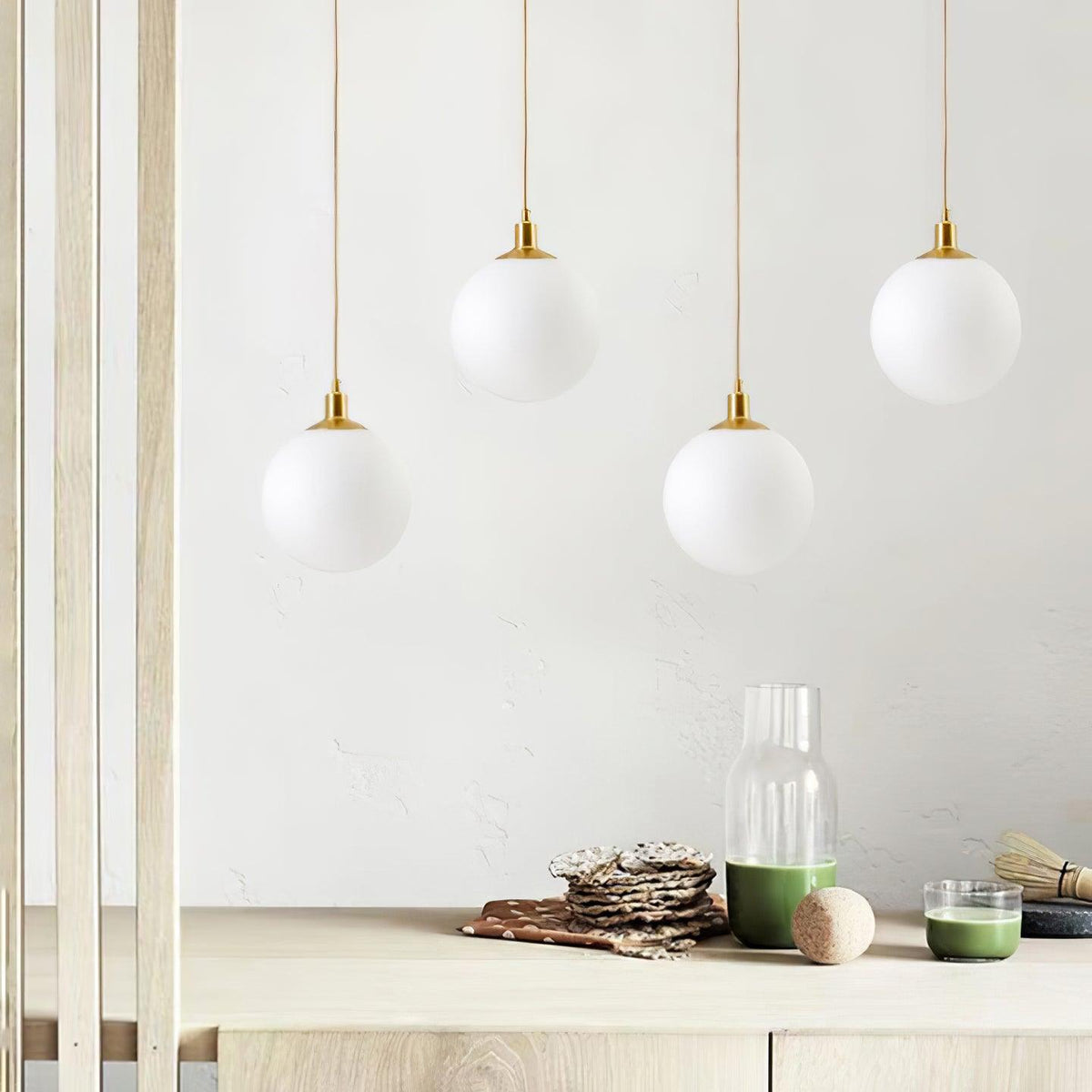 Suspension Grenat en laiton et verre – vue 14