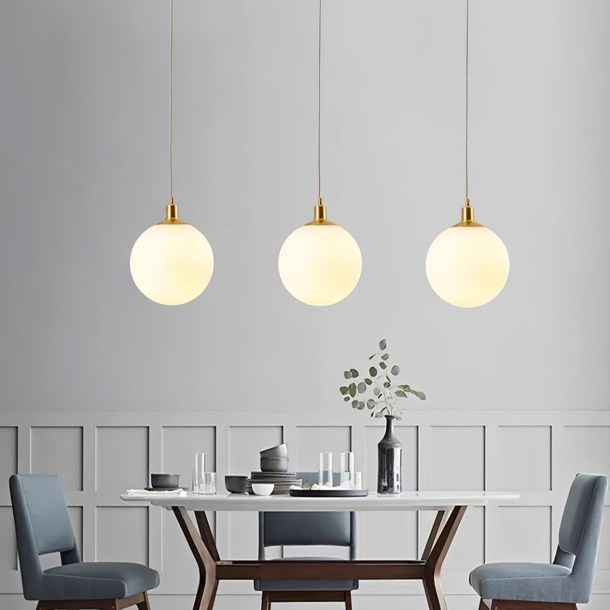 Suspension Grenat en laiton et verre – vue 41