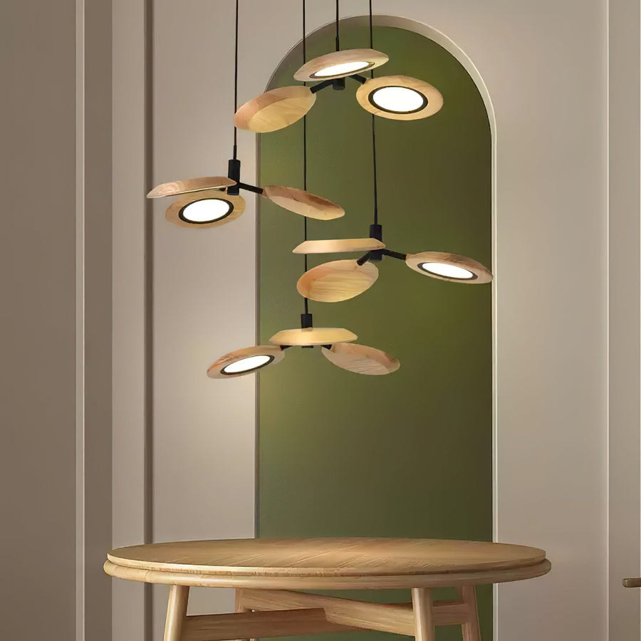 Lustre Sorbier en bois et métal – vue 4