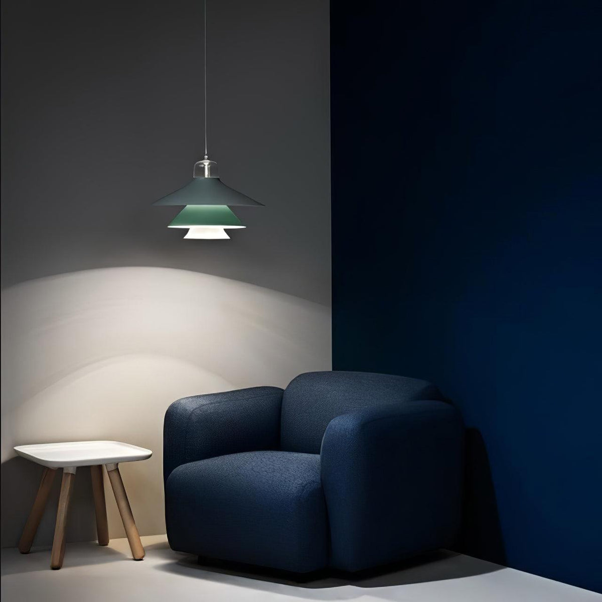 Suspension Éléonore en aluminium et verre – vue 10