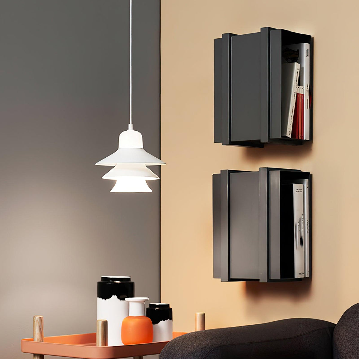 Suspension Éléonore en aluminium et verre – vue 28