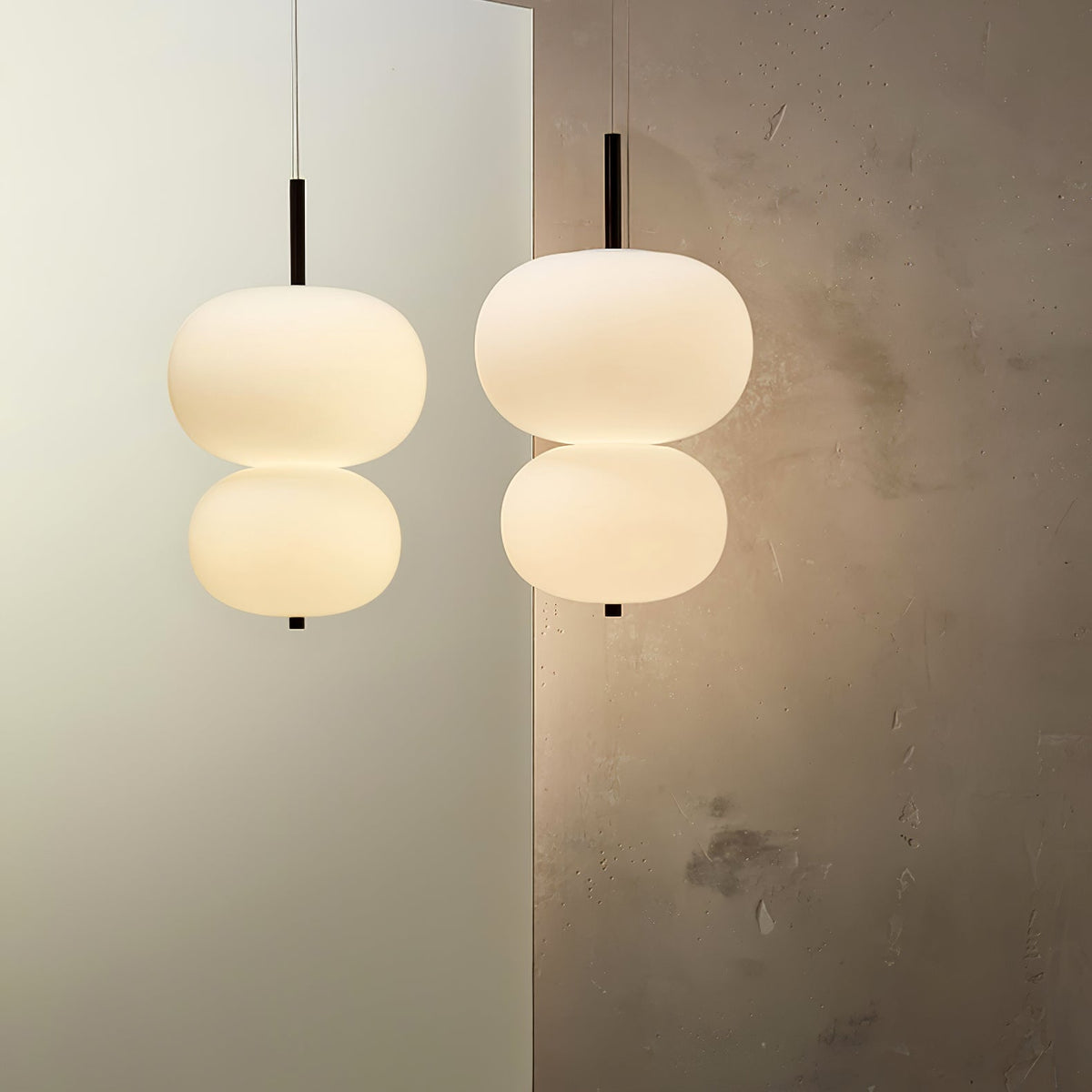 Suspension Ségur en verre et bois – vue 4