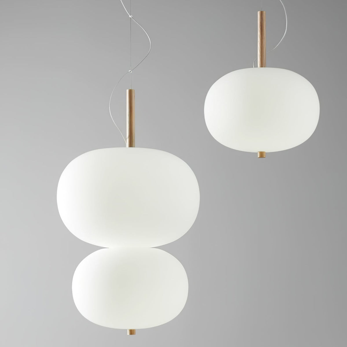 Suspension Ségur en verre et bois – vue 58