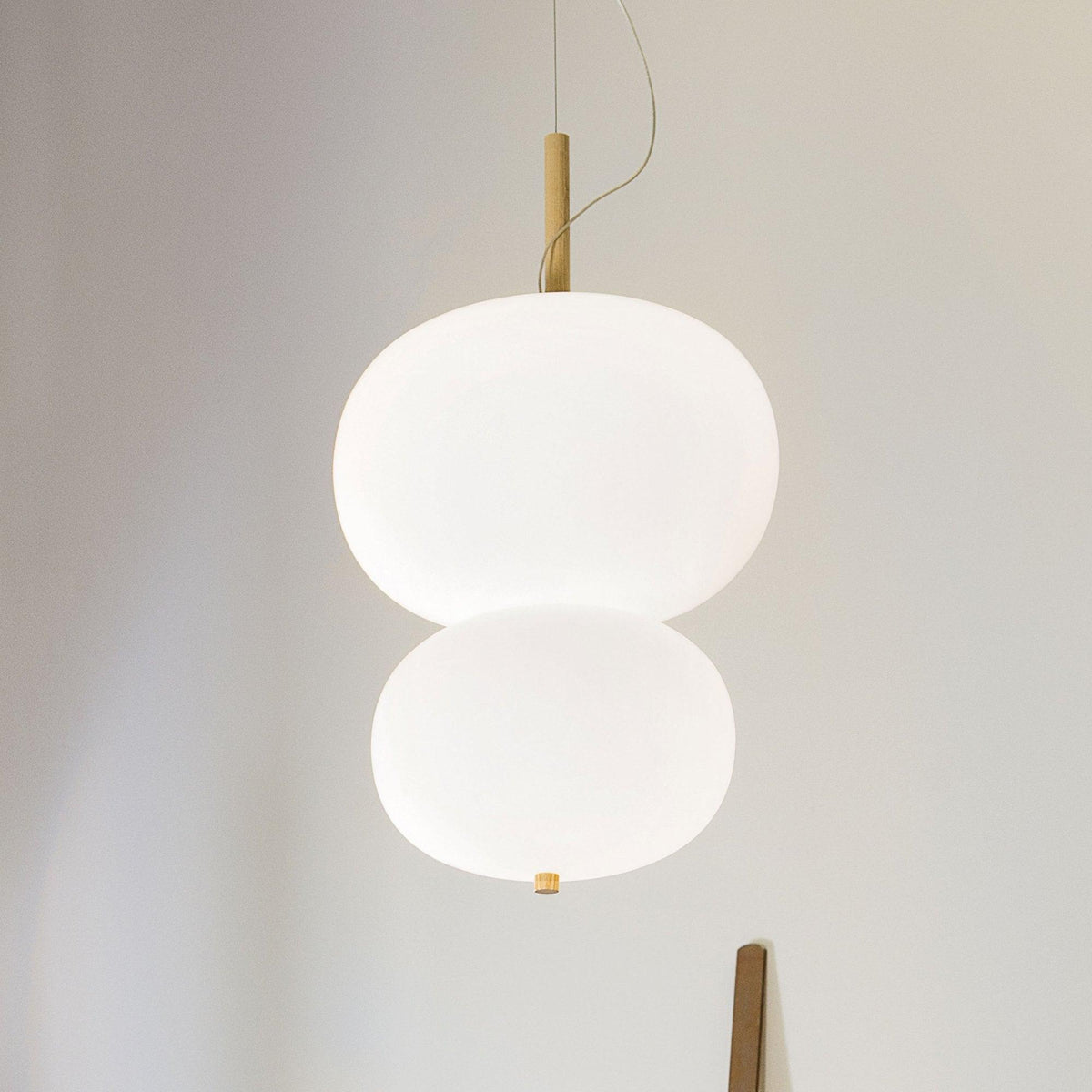 Suspension Ségur en verre et bois – vue 14
