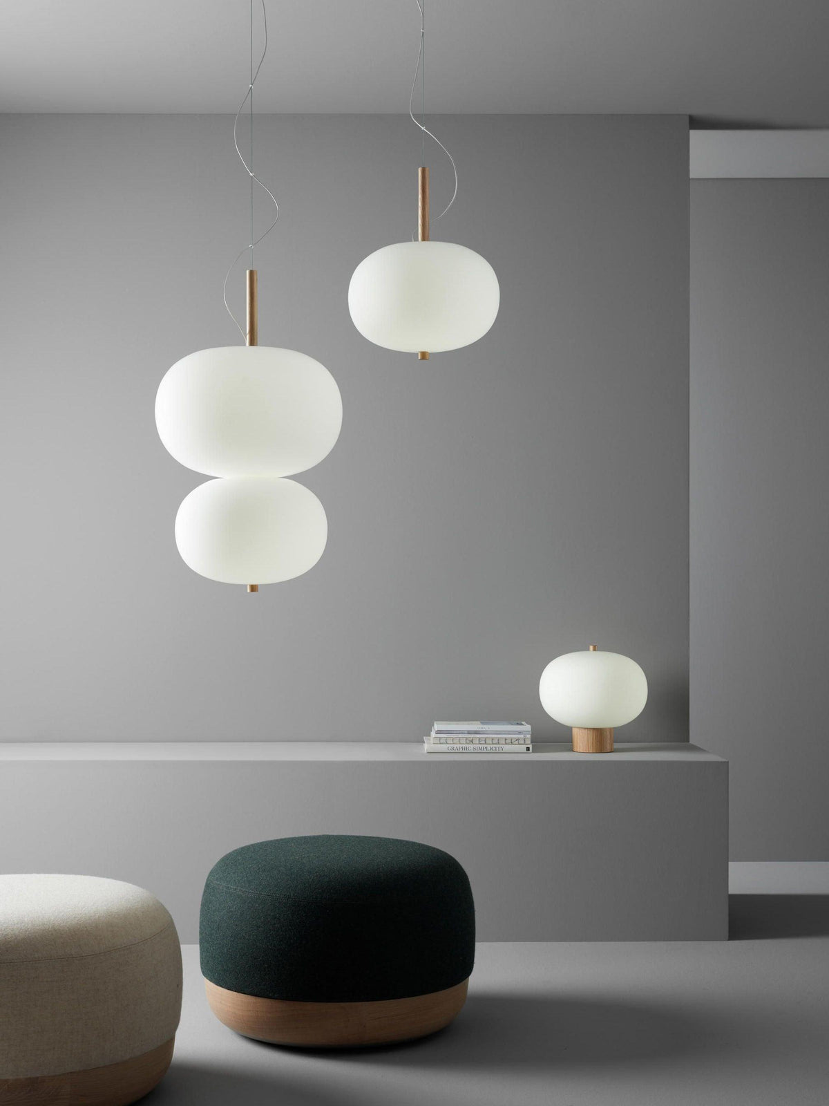 Suspension Ségur en verre et bois – vue 40