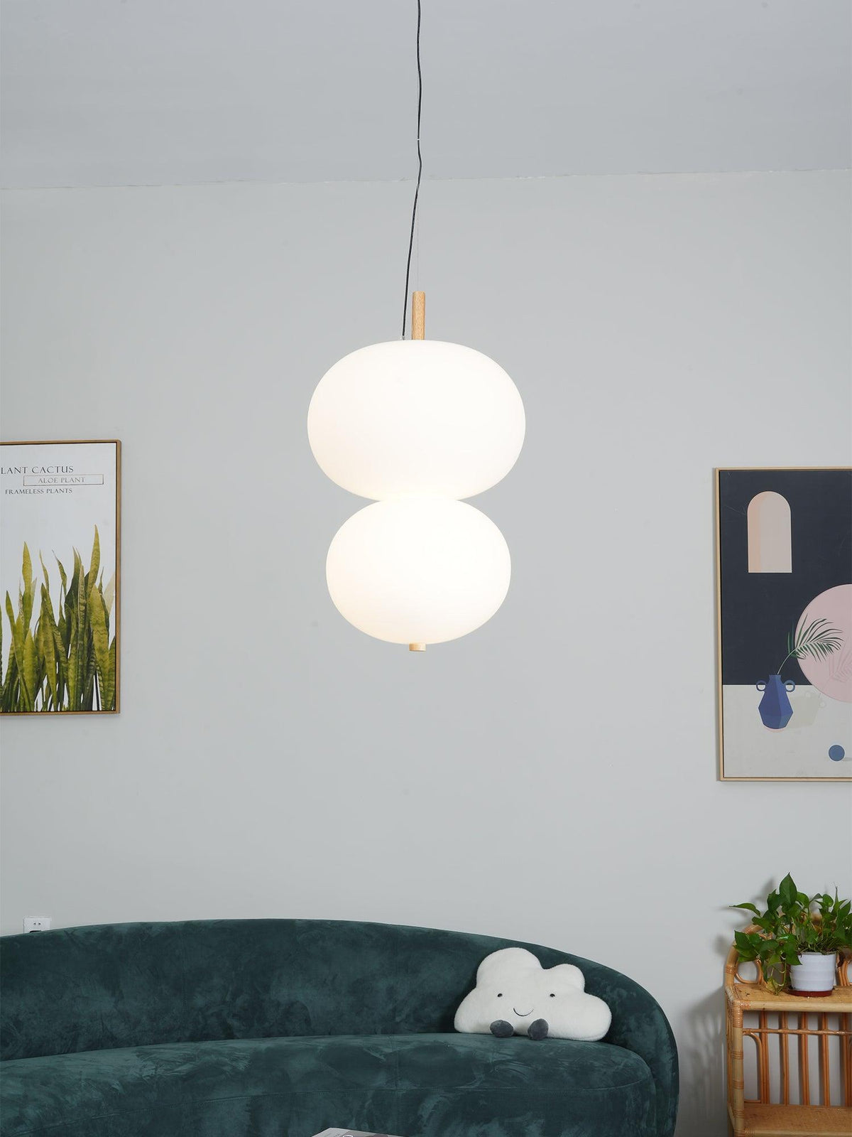 Suspension Ségur en verre et bois – vue 56