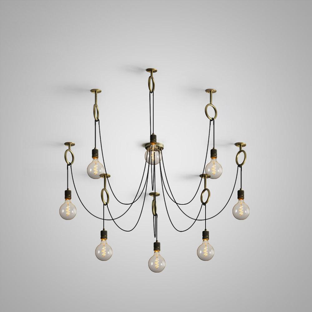 Lustre Amaryllis en métal – vue 2
