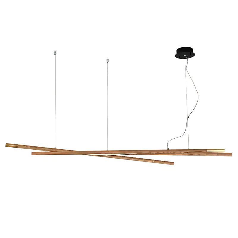 Lustre Saturne en bois et métal – vue 14