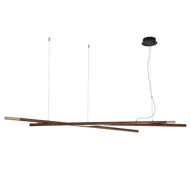 Lustre Saturne en bois et métal – vue 4