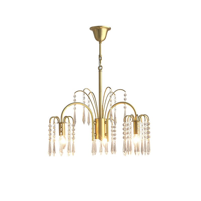 Lustre Uranie en cristal et laiton – vue 11