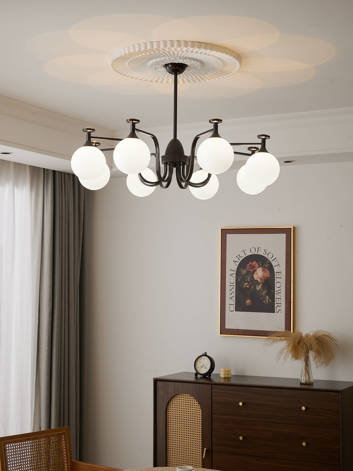 Lustre Guirlande en verre et métal – vue 11