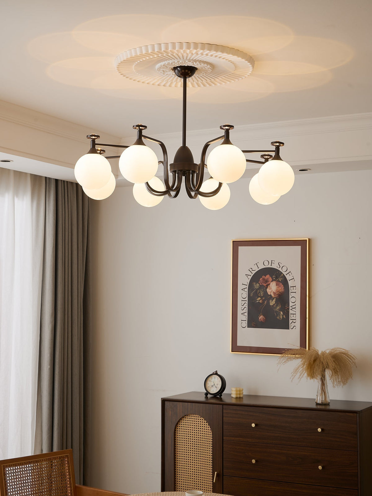 Lustre Guirlande en verre et métal – vue 10