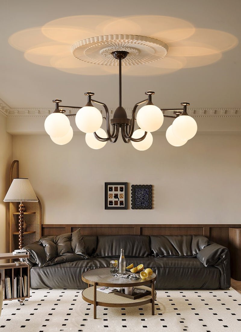 Lustre Guirlande en verre et métal – vue 16