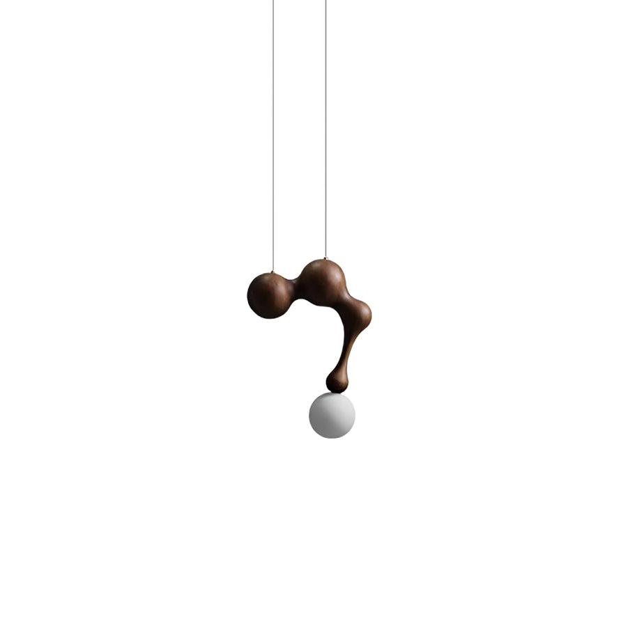 Suspension Mercure en bois et verre – vue 14