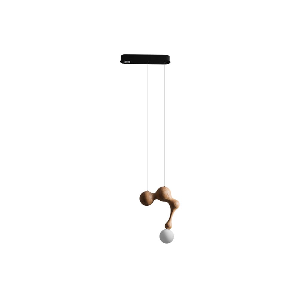 Suspension Mercure en bois et verre – vue 18