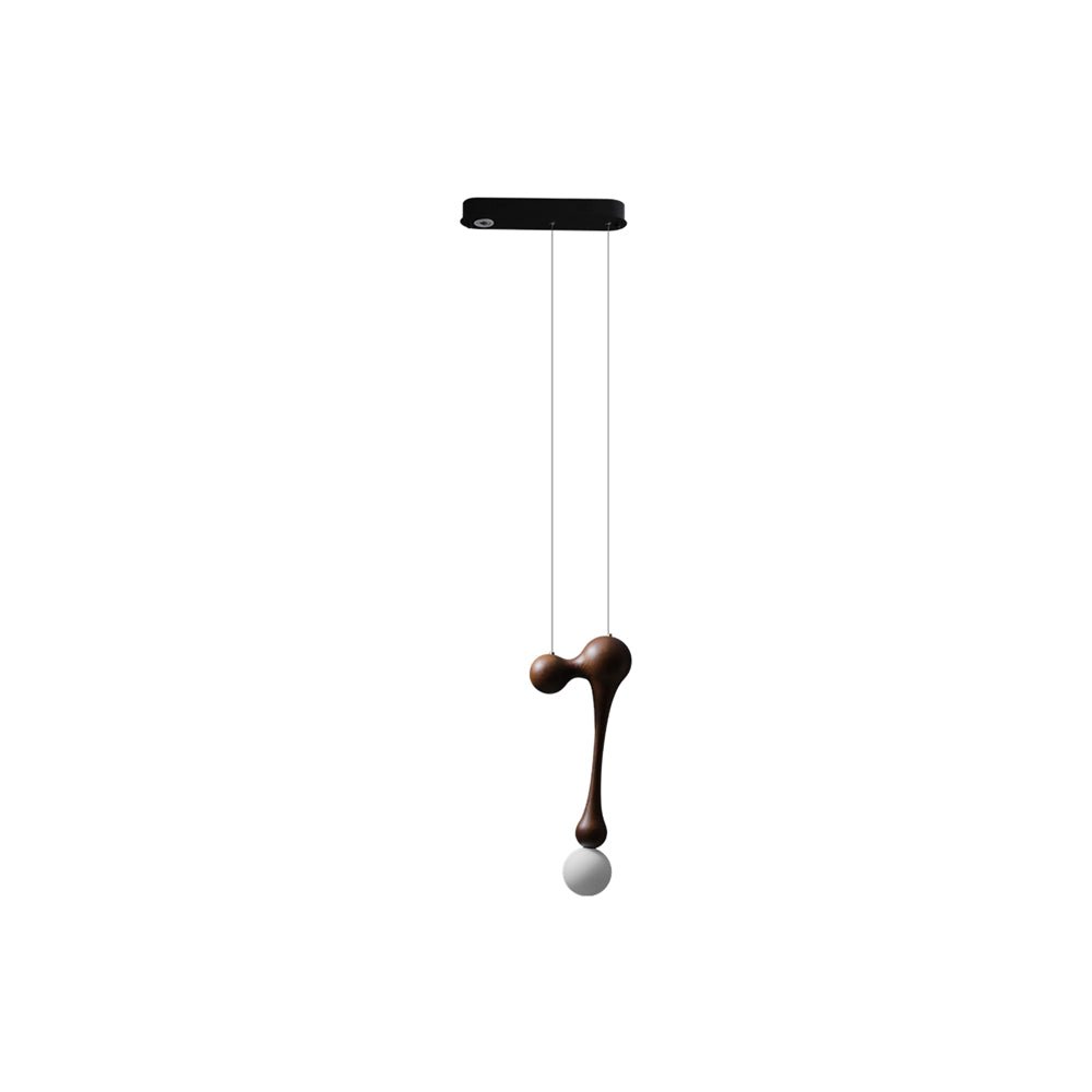 Suspension Mercure en bois et verre – vue 22