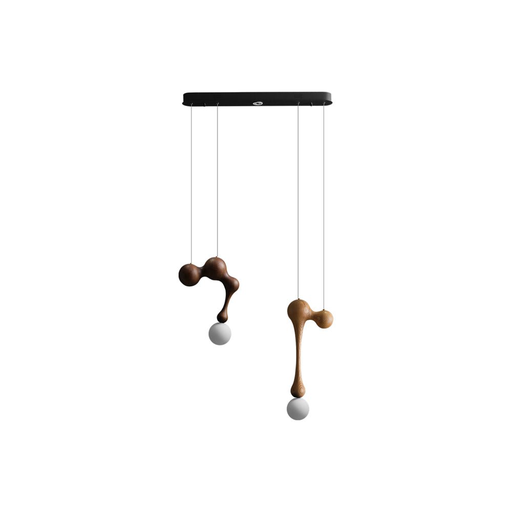 Suspension Mercure en bois et verre – vue 48
